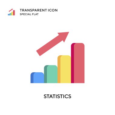 İstatistik vektör simgesi. Düz çizim. EPS 10 vektörü.