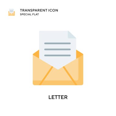 Harf vektör simgesi. Düz çizim. EPS 10 vektörü.