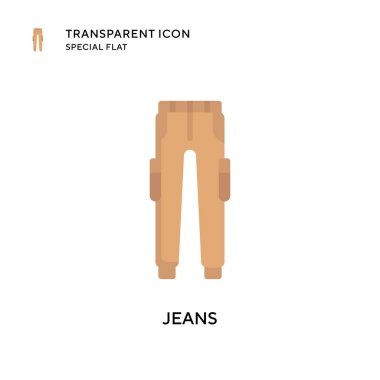 Kot pantolon vektör ikonu. Düz çizim. EPS 10 vektörü.