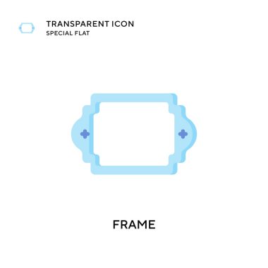 Çerçeve vektör simgesi. Düz çizim. EPS 10 vektörü.