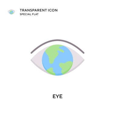 Göz vektör simgesi. Düz çizim. EPS 10 vektörü.