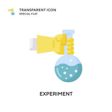 Deney vektör simgesi. Düz çizim. EPS 10 vektörü.
