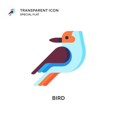 Kuş vektör simgesi. Düz çizim. EPS 10 vektörü.