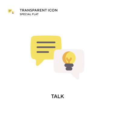 Vektör simgesinden bahset. Düz çizim. EPS 10 vektörü.