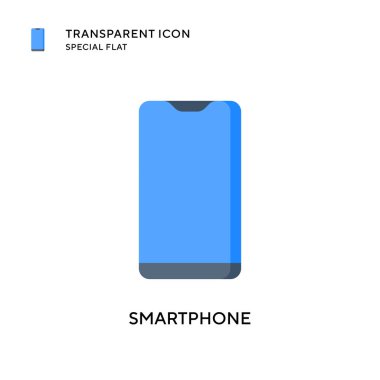 Akıllı telefon vektör simgesi. Düz çizim. EPS 10 vektörü.