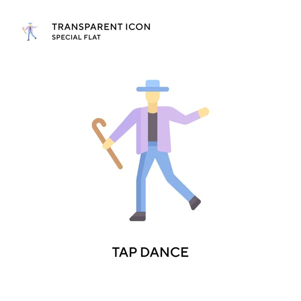 Tap Dance Vector Icon Иллюстрация Плоском Стиле Вектор Eps — стоковый вектор