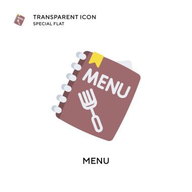 Menü vektör simgesi. Düz çizim. EPS 10 vektörü.