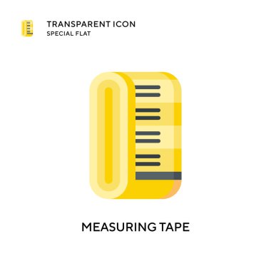 Şerit vektör simgesi ölçülüyor. Düz çizim. EPS 10 vektörü.