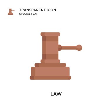 Hukuk vektör simgesi. Düz çizim. EPS 10 vektörü.