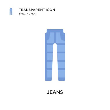 Kot pantolon vektör ikonu. Düz çizim. EPS 10 vektörü.