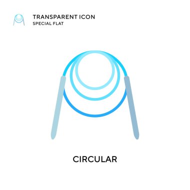 Dairesel vektör simgesi. Düz çizim. EPS 10 vektörü.