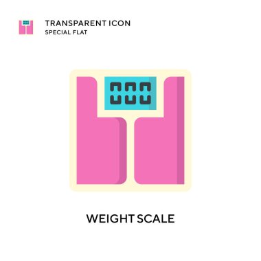 Ağırlık ölçekli vektör simgesi. Düz çizim. EPS 10 vektörü.