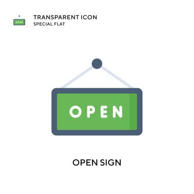 İşaret vektör simgesini aç. Düz çizim. EPS 10 vektörü.