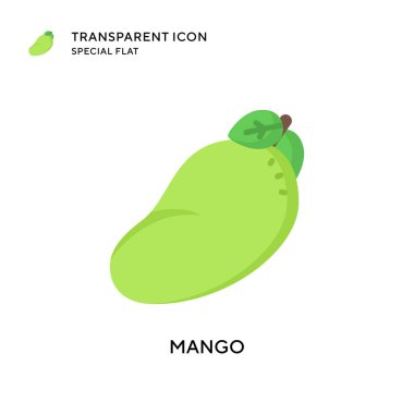 Mango vektör simgesi. Düz çizim. EPS 10 vektörü.