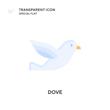 Güvercin vektör simgesi. Düz çizim. EPS 10 vektörü.
