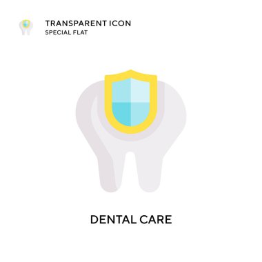 Diş bakımı vektör ikonu. Düz çizim. EPS 10 vektörü.
