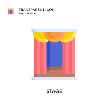 Sahne vektör simgesi. Düz çizim. EPS 10 vektörü.