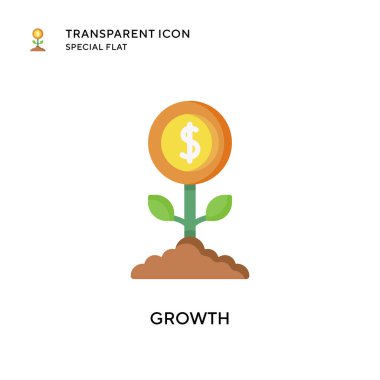 Büyüme vektör simgesi. Düz çizim. EPS 10 vektörü.