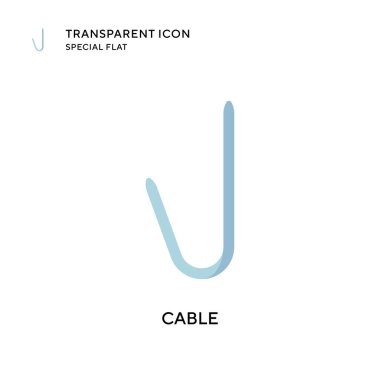 Kablo vektör simgesi. Düz çizim. EPS 10 vektörü.