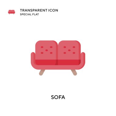 Koltuk vektör simgesi. Düz çizim. EPS 10 vektörü.