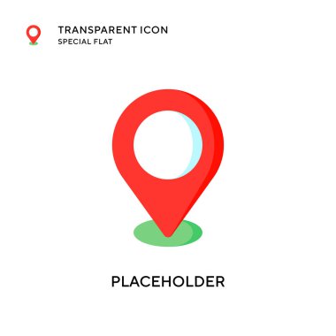 Yer tutucu vektör simgesi. Düz çizim. EPS 10 vektörü.