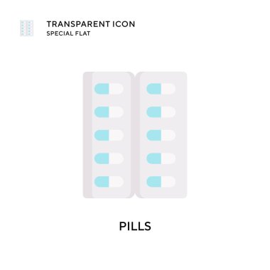 İlaç vektör ikonu. Düz çizim. EPS 10 vektörü.