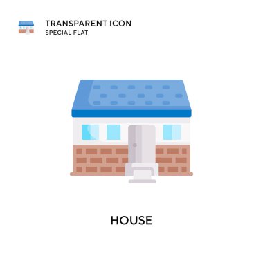 Ev vektör simgesi. Düz çizim. EPS 10 vektörü.