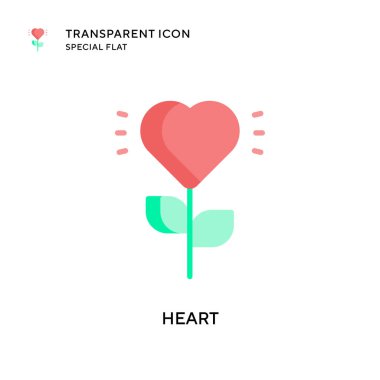 Kalp vektör simgesi. Düz çizim. EPS 10 vektörü.