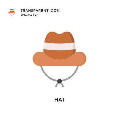 Şapka vektör simgesi. Düz çizim. EPS 10 vektörü.