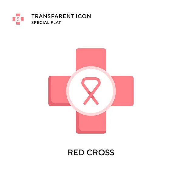 Icono Vector Cruz Roja Ilustración Estilo Plano Eps Vector — Archivo Imágenes Vectoriales