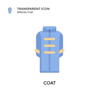 Ceket vektör simgesi. Düz çizim. EPS 10 vektörü.