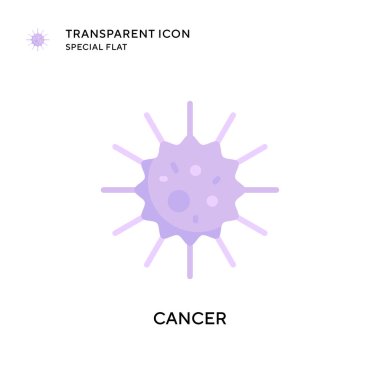 Kanser vektör ikonu. Düz çizim. EPS 10 vektörü.
