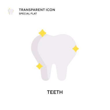 Diş vektör simgesi. Düz çizim. EPS 10 vektörü.
