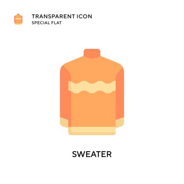 Süveter vektör simgesi. Düz çizim. EPS 10 vektörü.