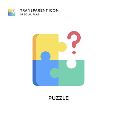 Bulmaca vektör simgesi. Düz çizim. EPS 10 vektörü.