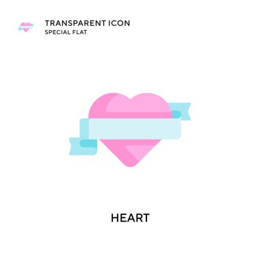 Kalp vektör simgesi. Düz çizim. EPS 10 vektörü.