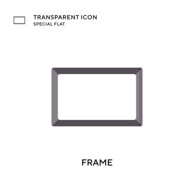 Çerçeve vektör simgesi. Düz çizim. EPS 10 vektörü.