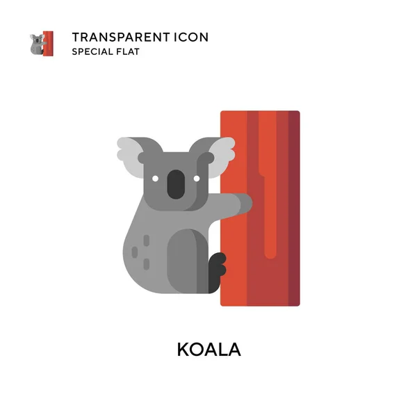 Icône Vectorielle Koala Illustration Style Plat Vecteur Eps — Image vectorielle