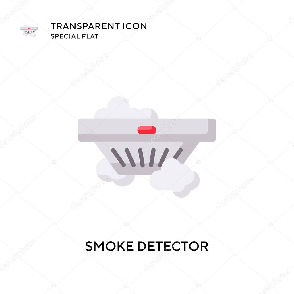 Smoke detector vector icon. Flat style illustration. EPS 10 vector.