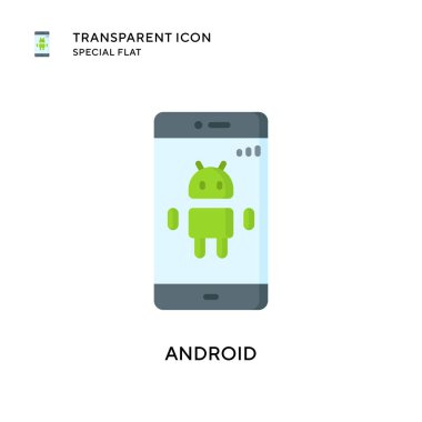 Android vektör simgesi. Düz çizim. EPS 10 vektörü.