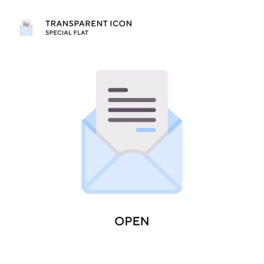 Vektör simgesini aç. Düz çizim. EPS 10 vektörü.