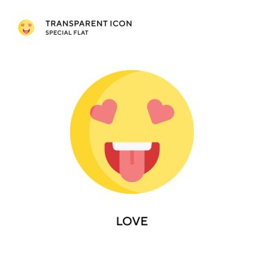 Aşk vektör simgesi. Düz çizim. EPS 10 vektörü.