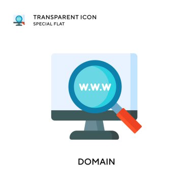 Alan adı vektör simgesi. Düz çizim. EPS 10 vektörü.