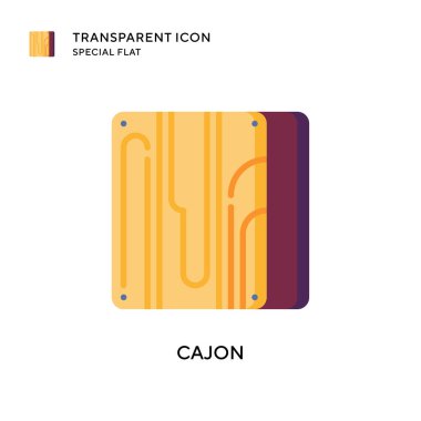 Cajon vektör simgesi. Düz çizim. EPS 10 vektörü.