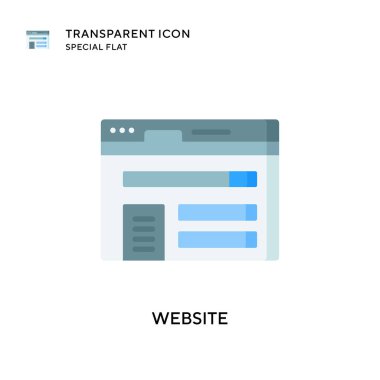Web sitesi vektör simgesi. Düz çizim. EPS 10 vektörü.