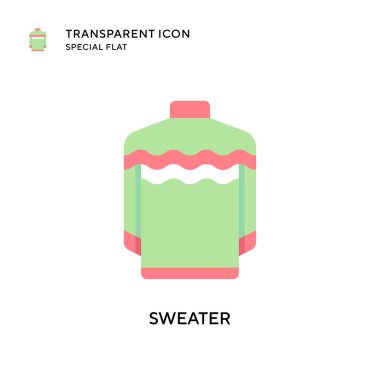 Süveter vektör simgesi. Düz çizim. EPS 10 vektörü.