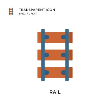 Demiryolu vektör simgesi. Düz çizim. EPS 10 vektörü.