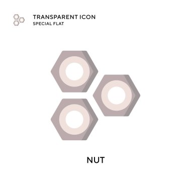 Fındık vektörü simgesi. Düz çizim. EPS 10 vektörü.