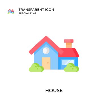 Ev vektör simgesi. Düz çizim. EPS 10 vektörü.