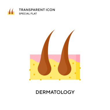 Dermatoloji vektör ikonu. Düz çizim. EPS 10 vektörü.